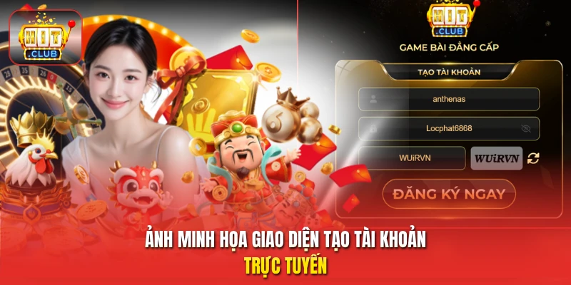 Ảnh minh họa giao diện tạo tài khoản trực tuyến